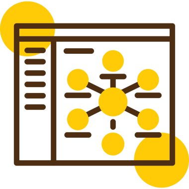 Bir diyagram simgesinin vektör illüstrasyonu