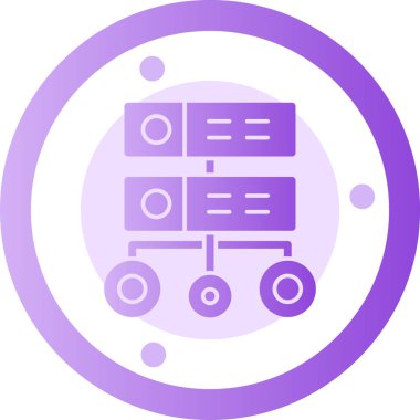 Sunucu. Web simgesi basit illüstrasyon