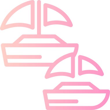 Gemi. Web simgesi basit illüstrasyon