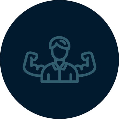 Dambılı bir adamın vektör çizimi