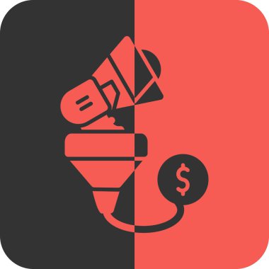 Dolar işaretli megafon.