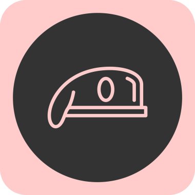 Bir kask simgesinin vektör illüstrasyonu