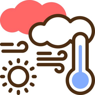 Hava durumu. Web simgesi basit illüstrasyon