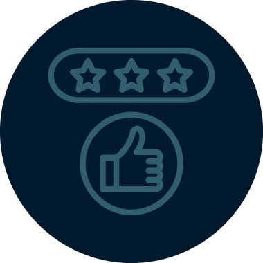 Saydam arka plan üzerinde değerlendirme logo kavramı izole vektör simge değerlendirme