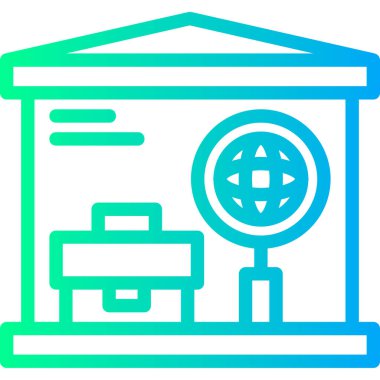 Banka binası simgesi, vektör illüstrasyonu basit tasarım