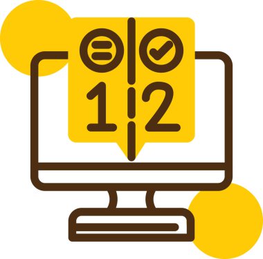 Bilgisayar. Web simgesi basit illüstrasyon