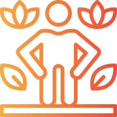 Yoga simgesinin vektör illüstrasyonu