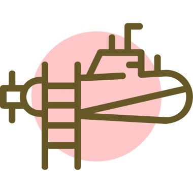 Askeri bir ikon. vektör düz illüstrasyon