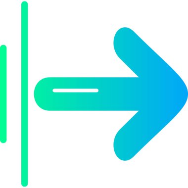 Ok Sağ Katı Çoklu Gradyan ağ simgesi, vektör illüstrasyonu