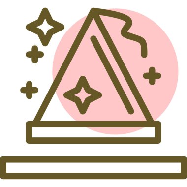 Çadırı olan bir yıldızın vektör çizimi