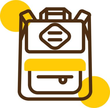 Çanta. Web simgesi basit illüstrasyon