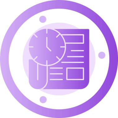 Saat. Web simgesi basit illüstrasyon