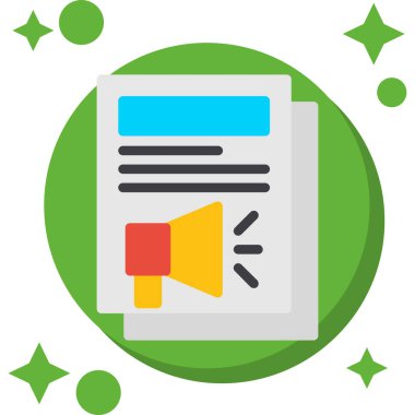 Konuşmacı. Web simgesi basit illüstrasyon