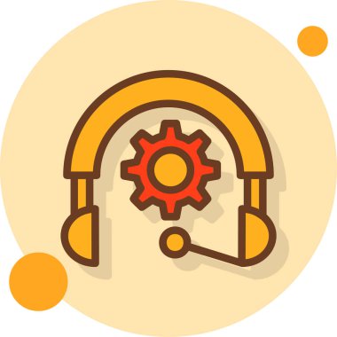 Kulaklık. Web simgesi basit illüstrasyon