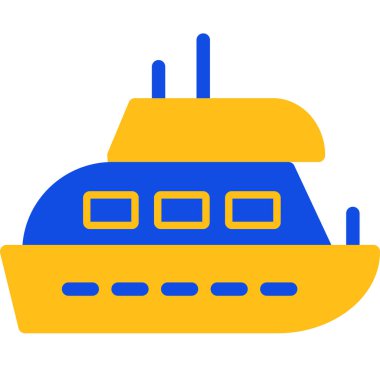 Gemi. Web simgesi basit illüstrasyon