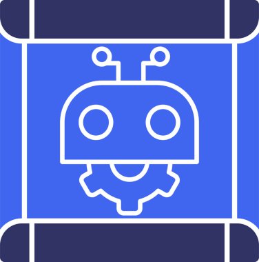Robot simgesinin vektör illüstrasyonu