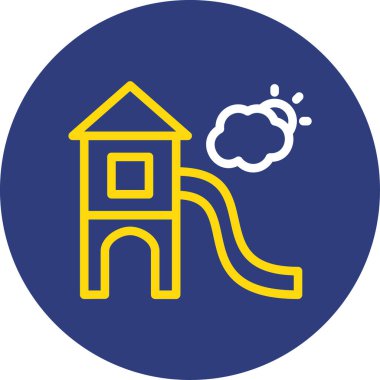 Bir ev simgesinin vektör illüstrasyonu