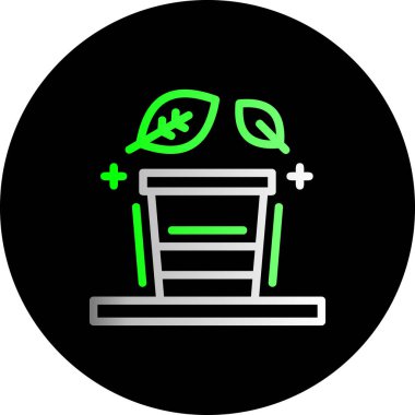 Bir bitki simgesinin vektör illüstrasyonu