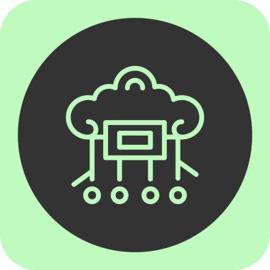 Modern b 'nin vektör illüstrasyonu bulut simgesinden yoksun