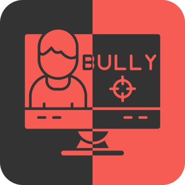 zorbalık simgesi, modaya uygun düz tasarım