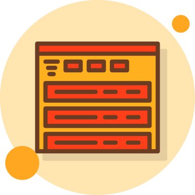 Sunucu simgesi ile doldurulmuş ana hatlar biçimi