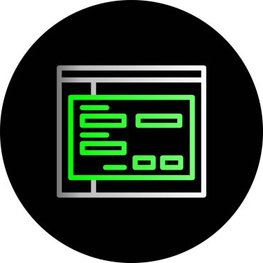 vektör lcd simgesi illüstrasyonu