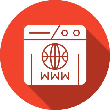 - İnternet. Web simgesi basit illüstrasyon