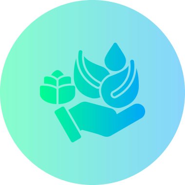 Bir bitki simgesinin vektör illüstrasyonu