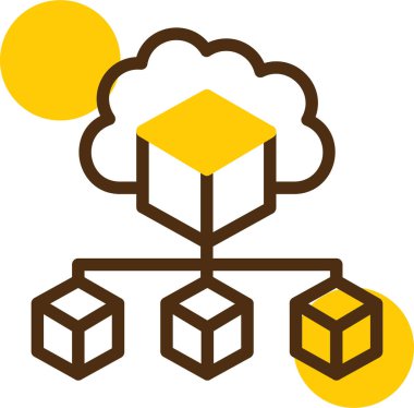 Bulut deposu. Basit resimleme