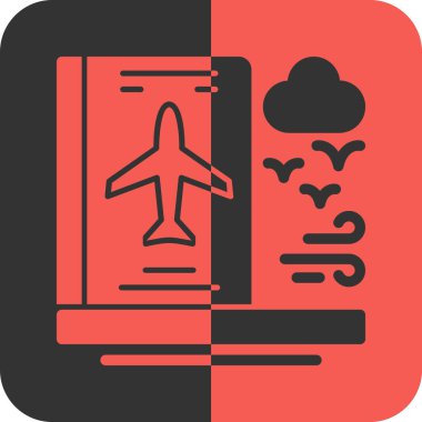 Seyahat simgesinin vektör illüstrasyonu