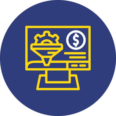 Dolar. Web simgesi basit illüstrasyon