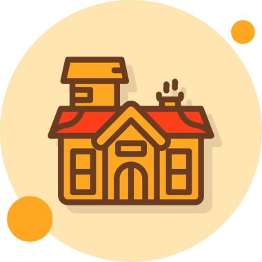 Eve. Web simgesi basit illüstrasyon