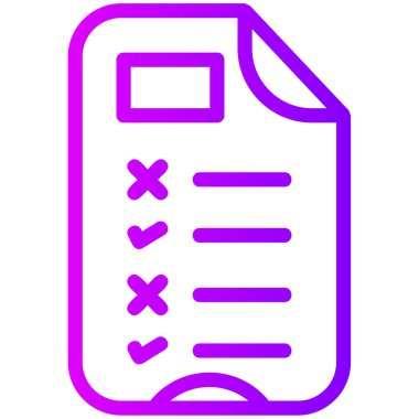 Kontrol listesi. Web simgesi basit tasarım