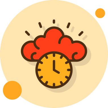 Alarm zaman simgesi düz biçimli @ info