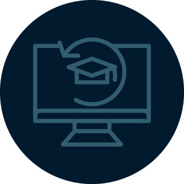 Eğitim simgesinin vektör illüstrasyonu