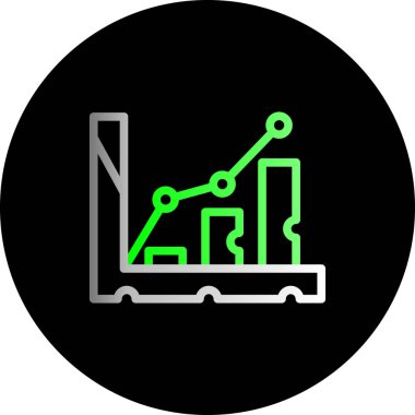 İş ve finans simgesinin vektör illüstrasyonu