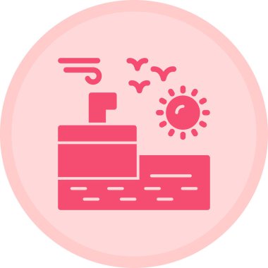 Gemi. Web simgesi basit illüstrasyon