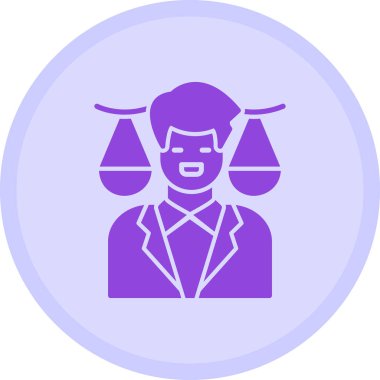 Avukatım. Web simgesi basit illüstrasyon