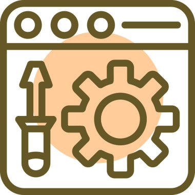 Ayarlama. Web simgesi basit illüstrasyon