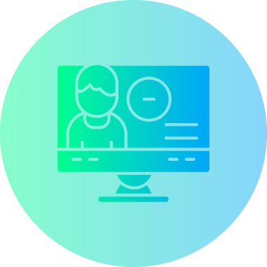 Bilgisayar. Web simgesi basit illüstrasyon