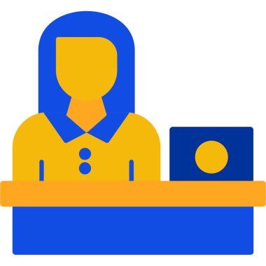 Kadın. Web simgesi basit illüstrasyon