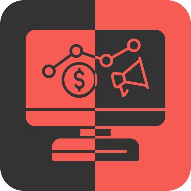 İş ve finans simgesinin vektör illüstrasyonu