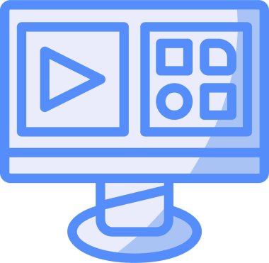 video simgesi, vektör illüstrasyonu