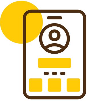 Akıllı telefon. Web simgesi basit illüstrasyon