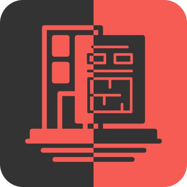 Bir ev simgesinin vektör illüstrasyonu