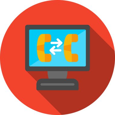 iş takas simgesi düz stil