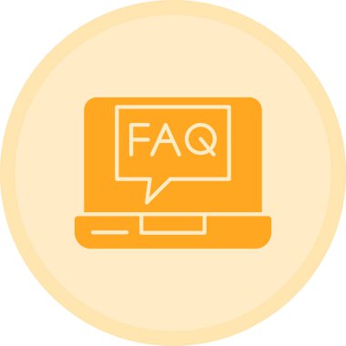 SSS Web simgesi basit illüstrasyon