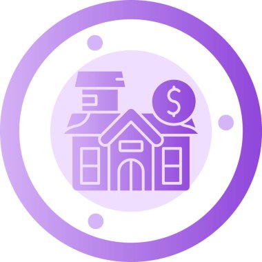 Modern ev simgesinin vektör illüstrasyonu