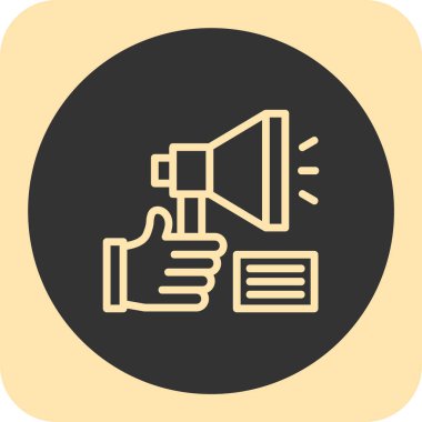 Megafon basit bir simge. resimleme