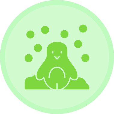 Şirin bir çizgi film simgesinin vektör çizimi